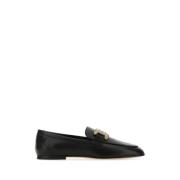 Tod's Klassiska svarta läderloafers Black, Dam