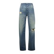 MM6 Maison Margiela Vintage Blå Denim Jeans Blue, Dam