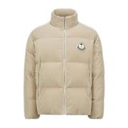 Moncler Kort dunjacka i bomullsväv Beige, Herr