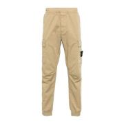 Stone Island Regelbunden Tapered Biscuit Byxor Aw24 Beige, Herr