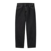 Carhartt Wip Mjuk Passform Fem-Ficka Jeans Black, Herr