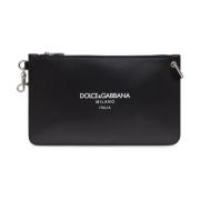 Dolce & Gabbana Läder axelväska Black, Herr