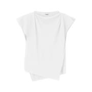 Isabel Marant Étoile Asymmetrisk skjorta med vadderade axlar White, Da...