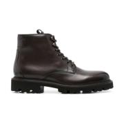 Hugo Boss Stiliga Läder Ankelboots Brown, Herr