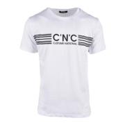 Costume National Bomull T-shirt med CNC-stil White, Herr