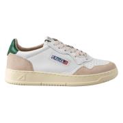 Autry Vita lädersneakers med beige mocka White, Herr