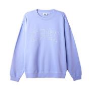 Obey Collegiate Sweatshirt - Blå Himmel Grafisk Blue, Dam