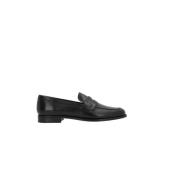 Church's Svart läder Penny Loafers Black, Dam