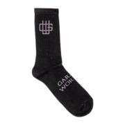 Garment Workshop Logo Socks Gw009 Black, Herr