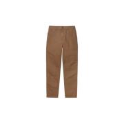 Carhartt Wip Bomull Dragkedja Byxor med Fickor Brown, Herr