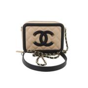 Chanel Vintage Pre-owned Laeder chanel-vskor Beige, Dam