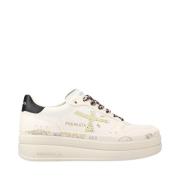 Premiata Ikoniska Plattforms Skor White, Dam