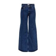 Only Blå Bootcut Bomull Jeans & Byxor Blue, Dam