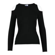 Marella Elegant Stickad Topp Black, Dam