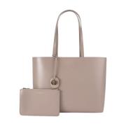 Kurt Geiger Chelsea Shopper Väska i Taupe Läder Pink, Dam