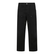 Carhartt Wip Bomull Elastisk Midjbyxor med Fickor Black, Herr