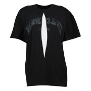 MM6 Maison Margiela Öppen T-shirt med Oversize-passform Black, Dam