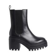 Calvin Klein Jeans Svart Chunky Heeled Chelsea Ankelboots Black, Dam