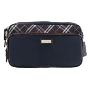 Burberry Vintage Pre-owned Canvas axelremsvskor Blue, Herr