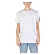 Moschino Vit Bomull T-shirt Kort Ärm White, Herr