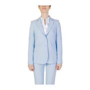 Sandro Ferrone Vår/Sommar Dam Polyester Blazer Blue, Dam