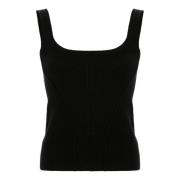 Ermanno Scervino Svart Ull Kashmir Tank Top Black, Dam