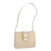 Prada Vintage Pre-owned Laeder axelremsvskor Beige, Dam