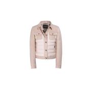 Moorer Hybrid casual jacka i fin mocka Beige, Dam