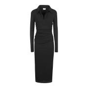 Marella Svart Jersey Klänning Black, Dam