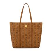 MCM Toni Canvas Shoppingväska Brown, Dam