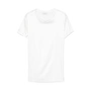 Mazzarelli Vit Satin Crew Neck T-shirt White, Dam