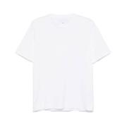 Fedeli Vit Bomull Crew Neck T-shirt White, Herr