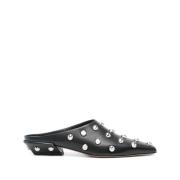 Paris Texas Studded Svart Läder Blockklack Skor Black, Dam