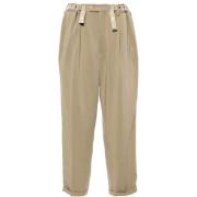 Magliano Brun Twill Vävd Byxor Beige, Herr