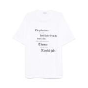 Alexander McQueen Vit Logotyp Broderad Crew Neck T-shirt White, Herr