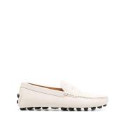 Tod's Off-White Penny Slot Slip-On Skor White, Dam