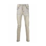 Purple Brand Ash Blue Skinny Cut Distressed Denim Blue, Herr