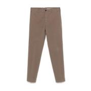 Incotex Beige Bomull Twill Tapered Leg Byxor Beige, Herr