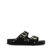 Birkenstock Arizona Rivet Mockaskinn Black, Dam