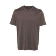 Fedeli Geode Brun Bomull T-shirt Brown, Herr