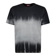 Diesel Grå T-shirt Vår-Sommar 2025 Black, Herr