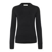 InWear Svart Stickad Pullover Tröja Black, Dam