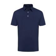 Kiton Marinblå Bomull Polotröja Blue, Herr