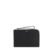 Fendi Elegant läderclutchväska Black, Herr