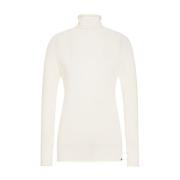 Kiton Kashmir Polo-hals Tröja White, Dam