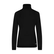 Kiton Kashmir Hög Hals Tröja Black, Dam