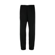 Moncler Svarta Satinjoggingbyxor Logo Black, Dam