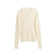 Soulland Modern Longsleeved Polo Off White White, Herr