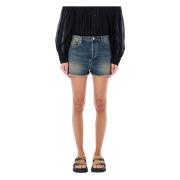 Isabel Marant Étoile Faded Blue Denim Shorts Blue, Dam