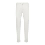 Kiton Slim Fit Ivory Chino Bomullsbyxor White, Herr